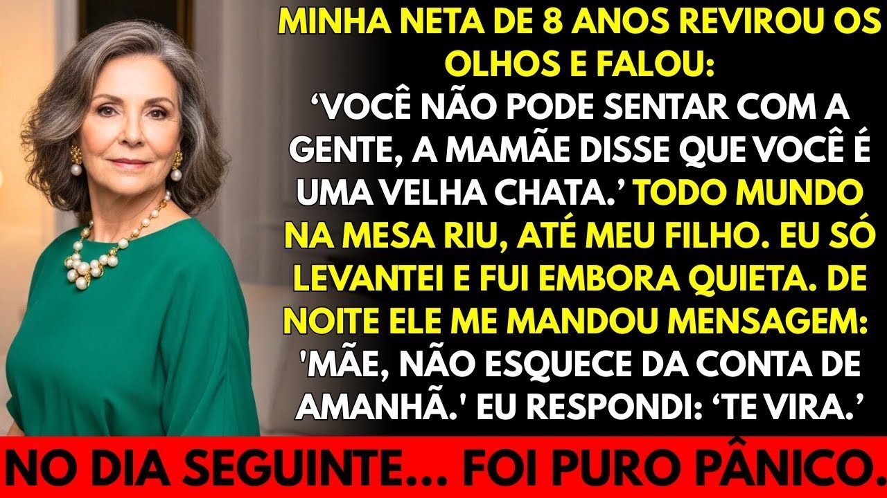 Minha neta me chamou de velha chata e todos riram… então o que fiz no dia seguinte os deixou sem a