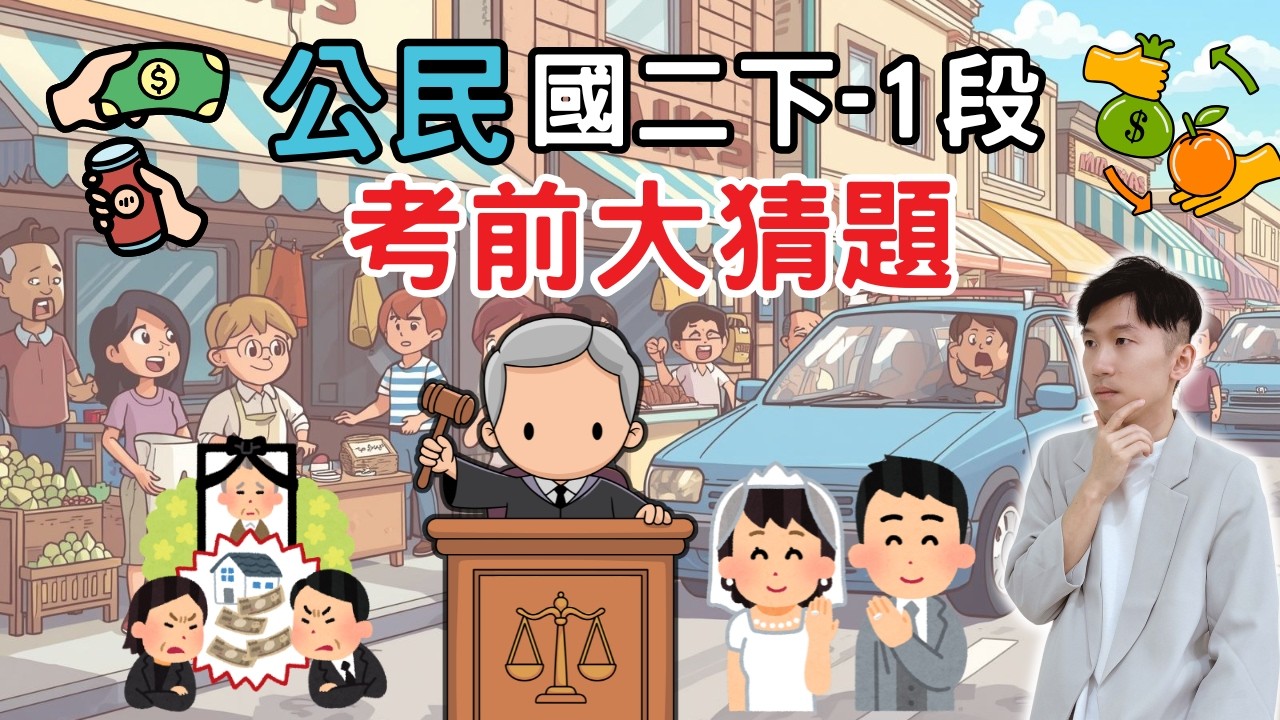 最新版 公民 國二下 第1次段考 考前大猜題 重點整理 筆記 民法 行為能力 行使原則 權利救濟 憲法 法律位階 公投 平等 受益 參政權