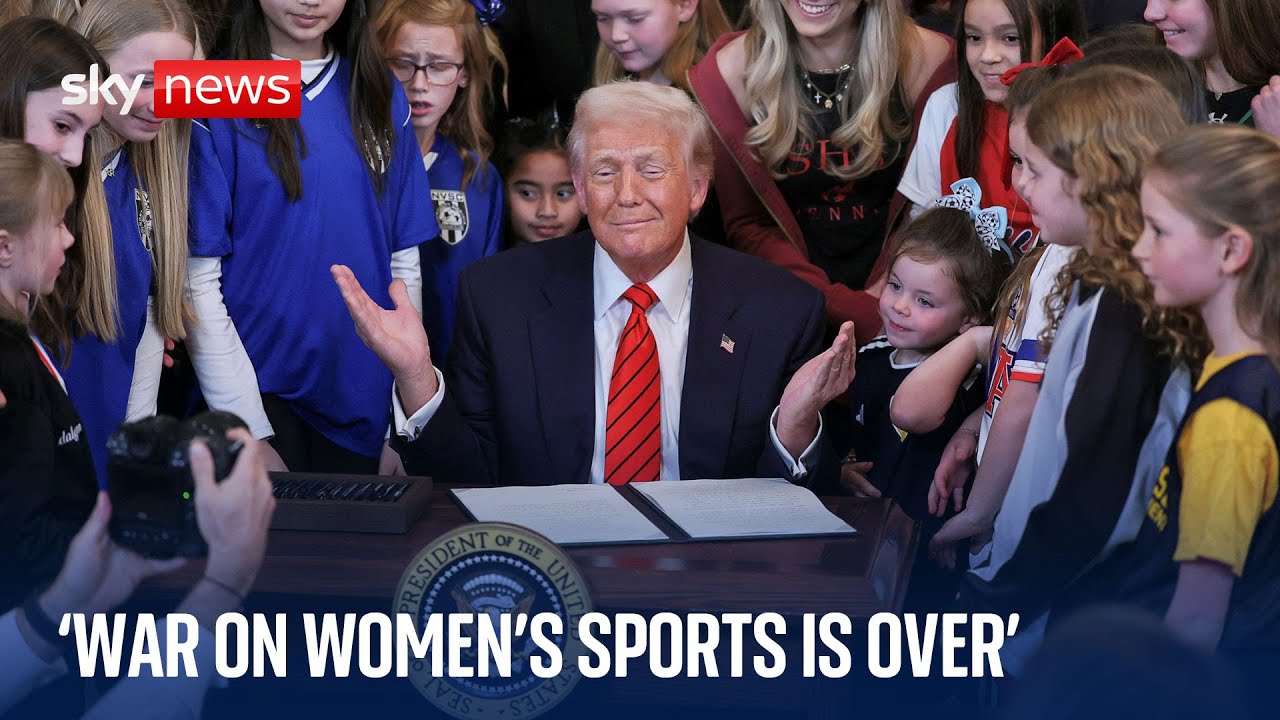 Trump bans trans athletes from women's sport after signing executive order