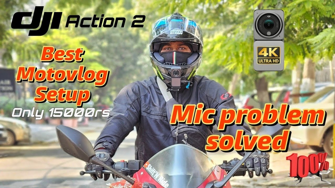 My Motovlogging setup with DJI Action 2 | 4K 120fps best action camera under 15000rs #djiaction2