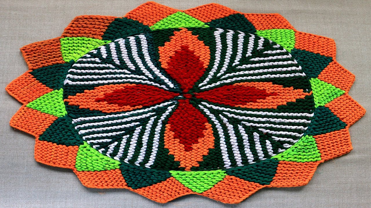 गोल पायदान में झालर लगाकर चार चांद लगाएं । Doormat new design ।
