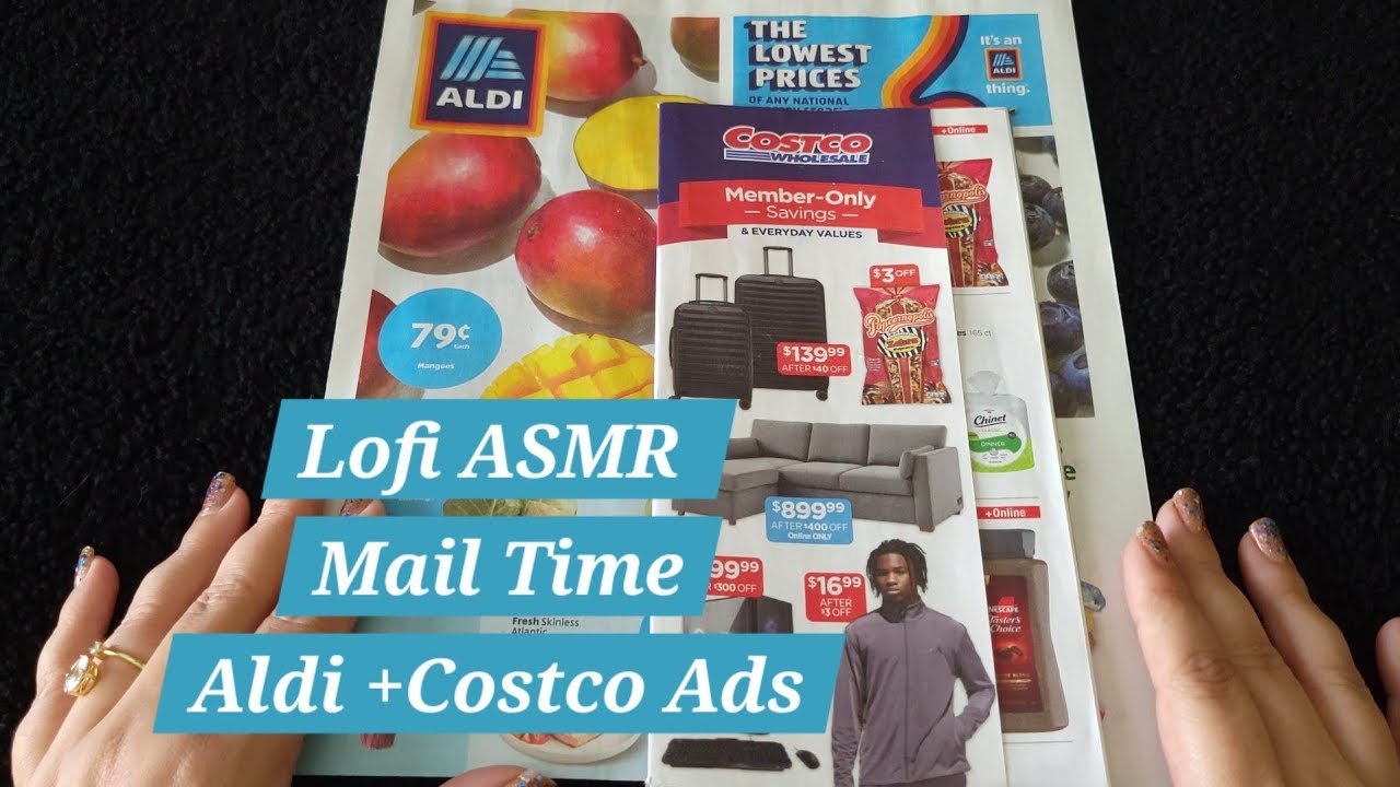 Lofi ASMR • Тихая почта • Реклама Aldi и Costco + Звуки бумаги