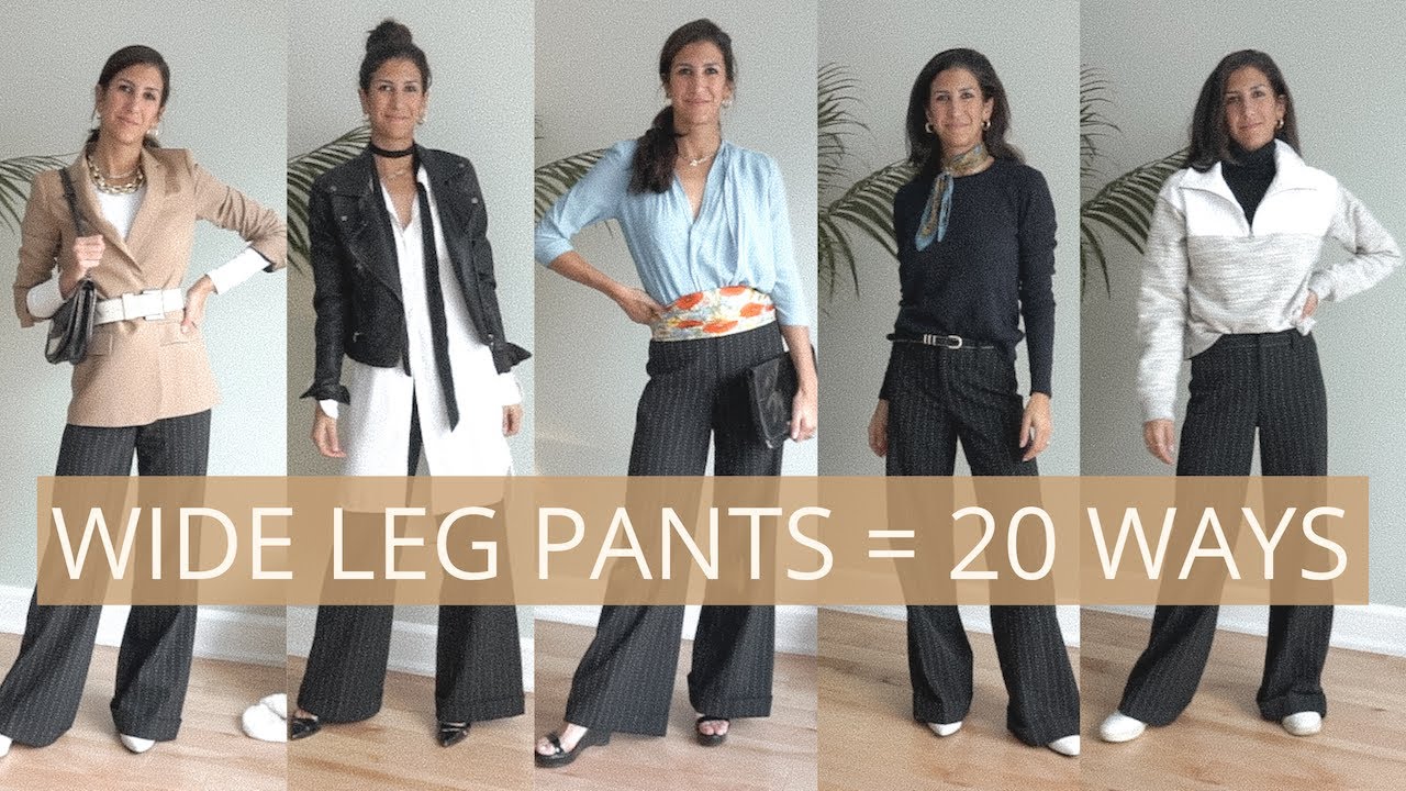 24 Ways to Wear ONE Pair of Wide Leg Pants in *UNDER 10 MINS*  + Announcement! | Slow Fashion