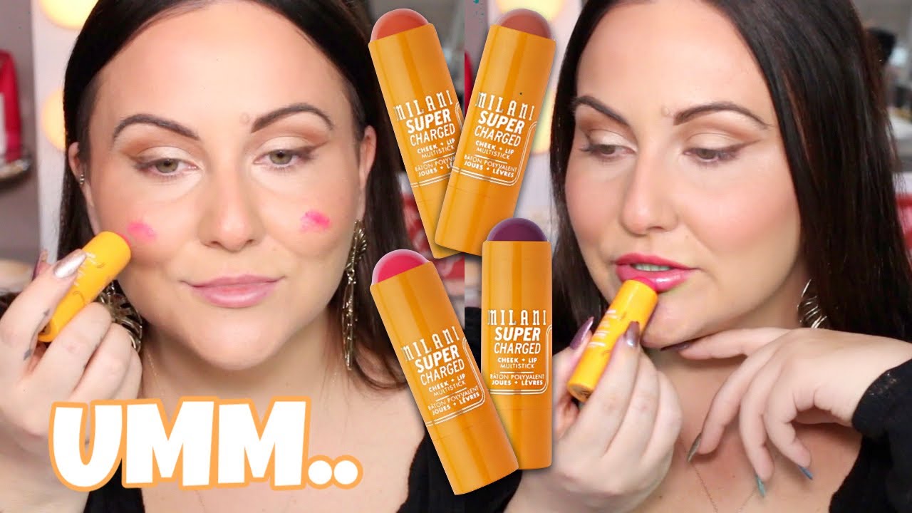 *NEW* MILANI SUPERCHARGED CHEEK + LIP MULTISTICK REVIEW!