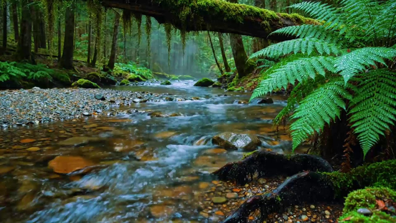 Calming Forest Ambience Birds Singing Beautiful Stream Sounds for Deep Sleep🌿 Study Focus, Medicine