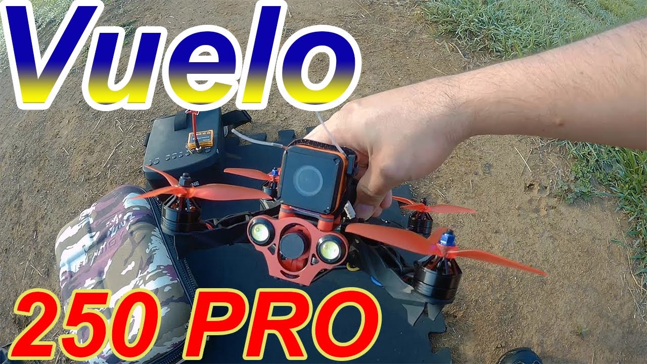 VUELO EACHINE RACER 250 PRO FPV ESPAÑOL, DRONES DE COMPETICIÓN BARATOS