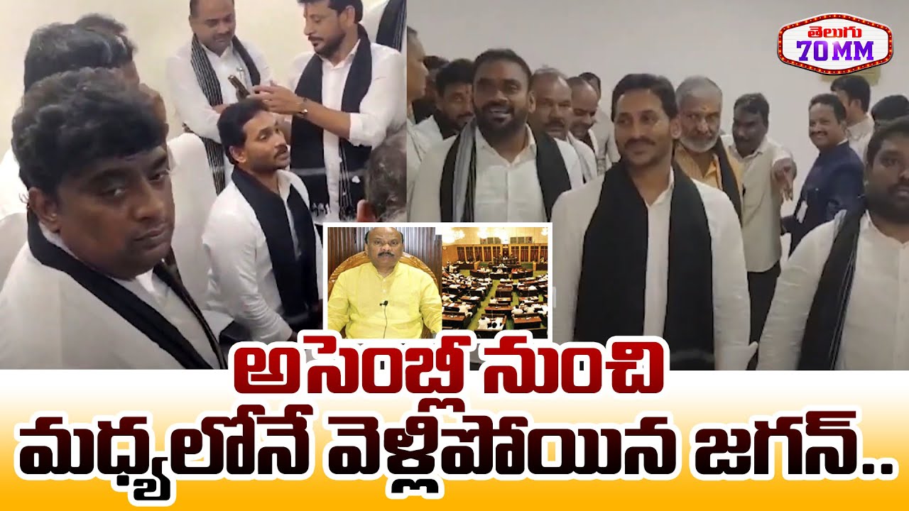 Jagan & YCP MLAs Walkout From Assembly | AP Assembly Sessions 2024 | CM Chandrababu | Telugu70mm