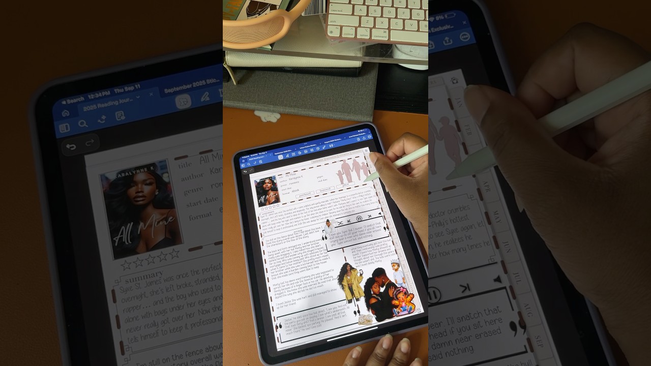 iPad Reading Journal with Me #journalspreads