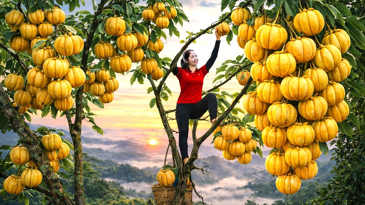 Harvesting 1000+ Gaint Garcinia Cowa In Zagros Mountains GoTo Market Sell, How To Make Traditional