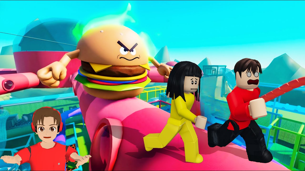 Yuta Dan Mio Dikejar Monster Hamburger Pemilik Toko || ROBLOX