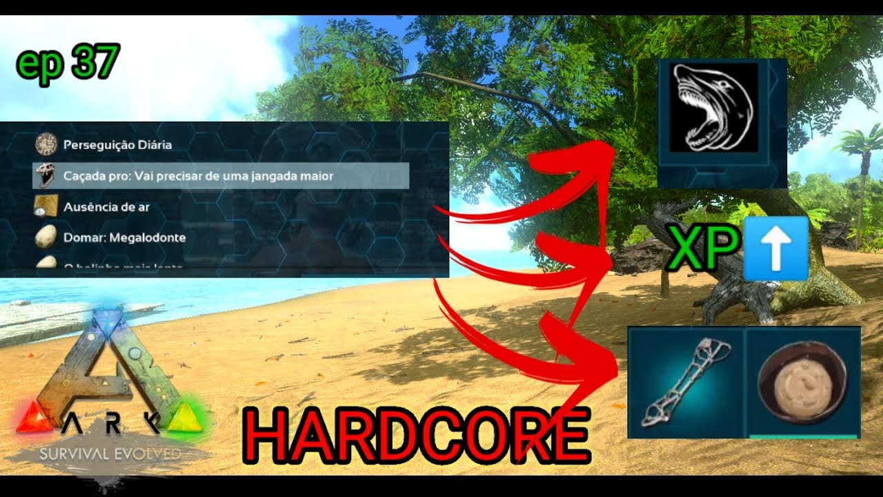 completando várias missões!! série Hardcore ep-37!! ark Survival evolved ! mobile !!