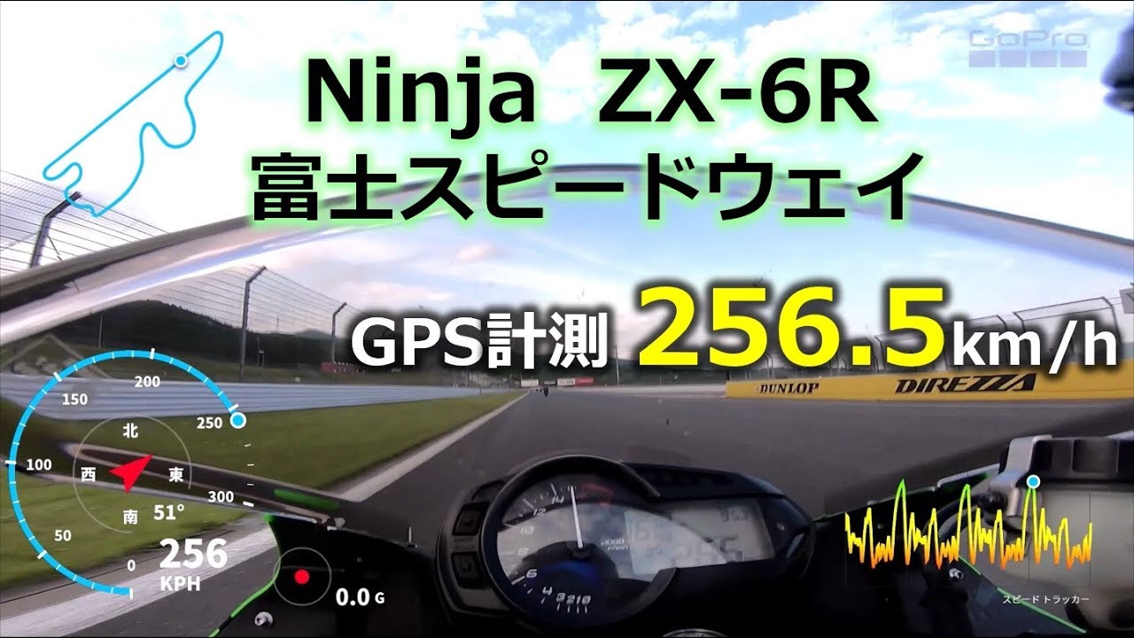 ZX-6R初の富士スピードウェイ 2'05''858【S mochi】190516サーキット走行会 FSW Ninja636の加速と最高速