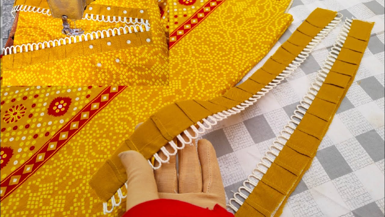 Beautiful Printed kurti Neck Design with Pintex & lace | Eid Especial...