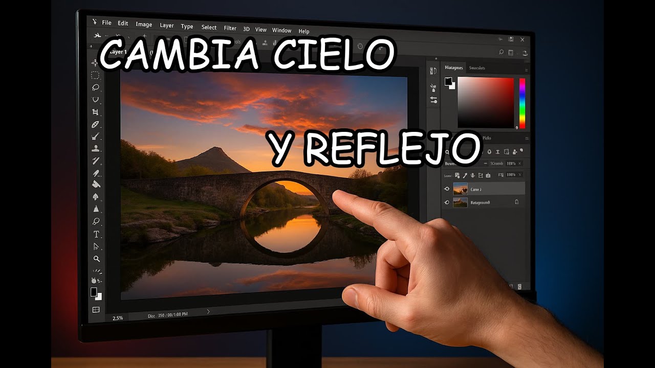 Reemplaza el cielo sin arruinar el reflejo Photoshop paso a paso