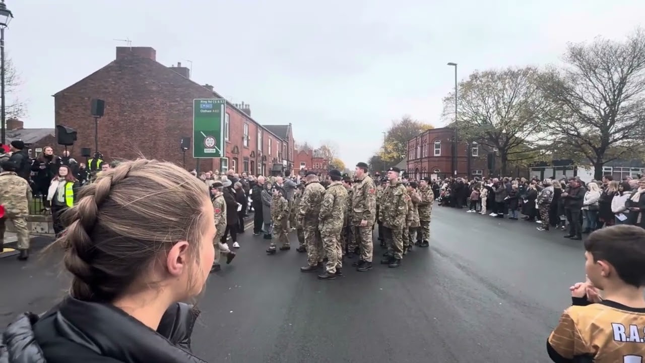 Scooters Paying Respect On Remembrance Sunday , Failsworth Cenotaph , Manchester ,  Lest We Forget .