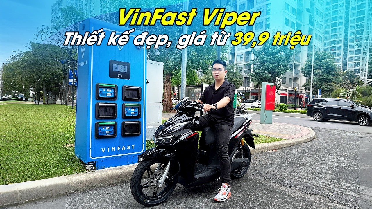 Xem nhanh VinFast Viper: Giá 39,9 triệu đồng; thiết kế thể thao, có chi tiết giống ô tô! | WhatcarVN