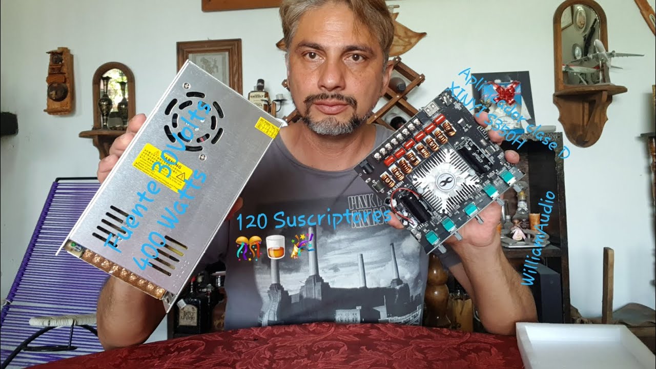 120 Suscriptores 🥃 y Amplificador de audio clase D de 2.1 XINYI XY-S350H.