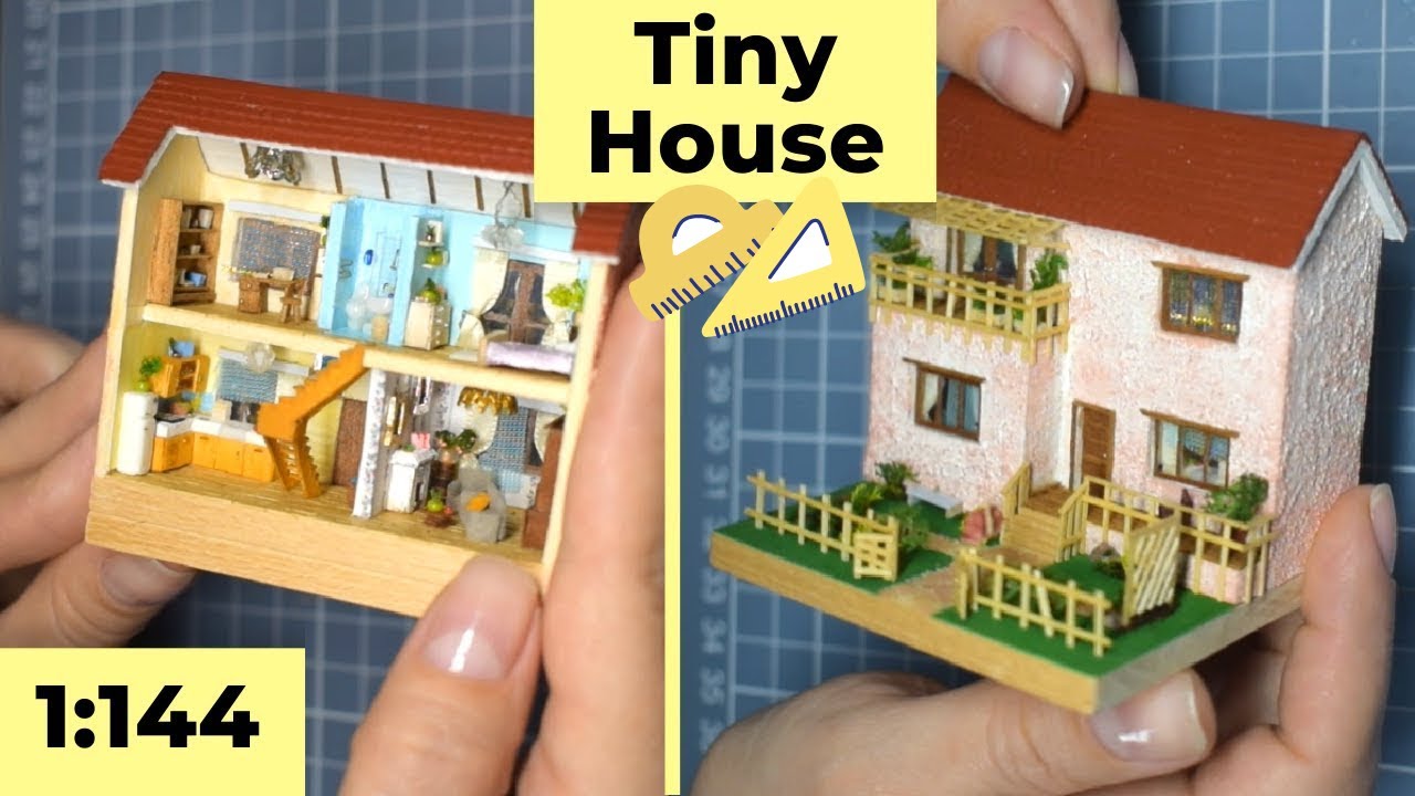 How to Make a Miniature Tiny House 1:144 || All process || Miniature house