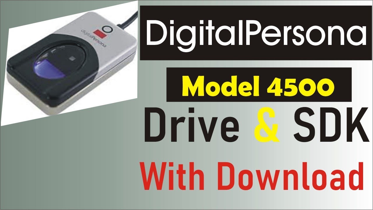 Fingerprint Scanner Digital Persona U.are.U 4500 Installation (Driver & SDK Download)|Mansoor Anwar