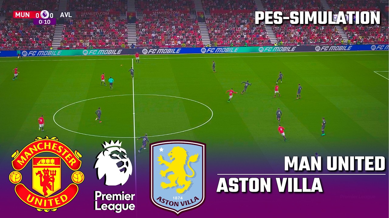 Manchester United vs Aston Villa - Premier League | EPL | PES 21 Football Simulation