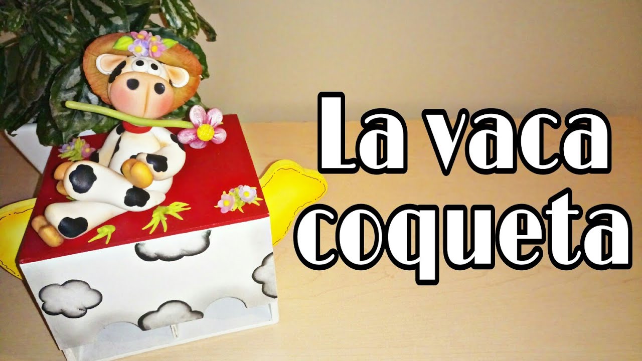Como hacer una vaca en tetera para la cocina | pasta flexible | porcelana fría