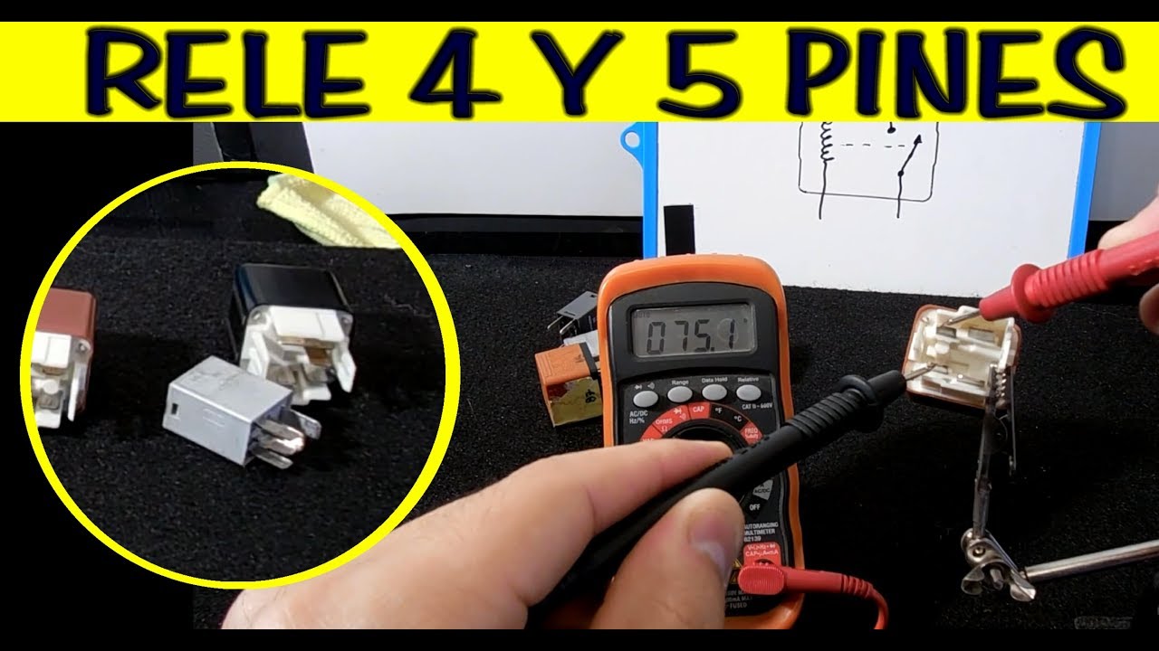 Como Probar Reles (4 y 5 patas) que no tienen Diagrama ni Numeros de pin