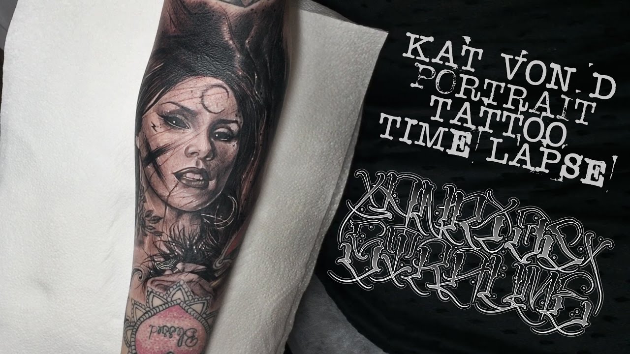 KAT VON D PORTRAIT TATTOO TIME LAPSE / ANRIJS STRAUME X DARK TRASH REALISM