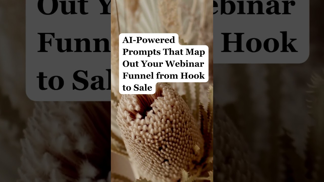 AI-Powered Prompts That Map Out Your Webinar Funnel from Hook to Sale