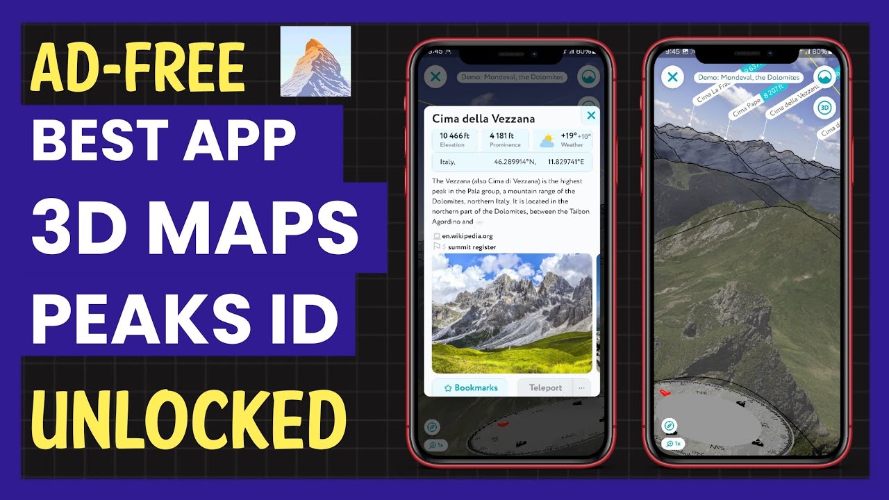 Best Free 3D Maps & Peaks ID App for Android