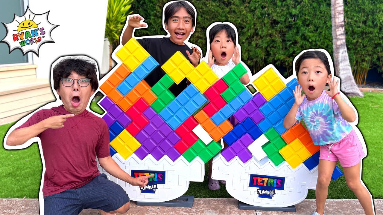 Ryan & His Family Play TETRIS TUMBLE XL Challenge!