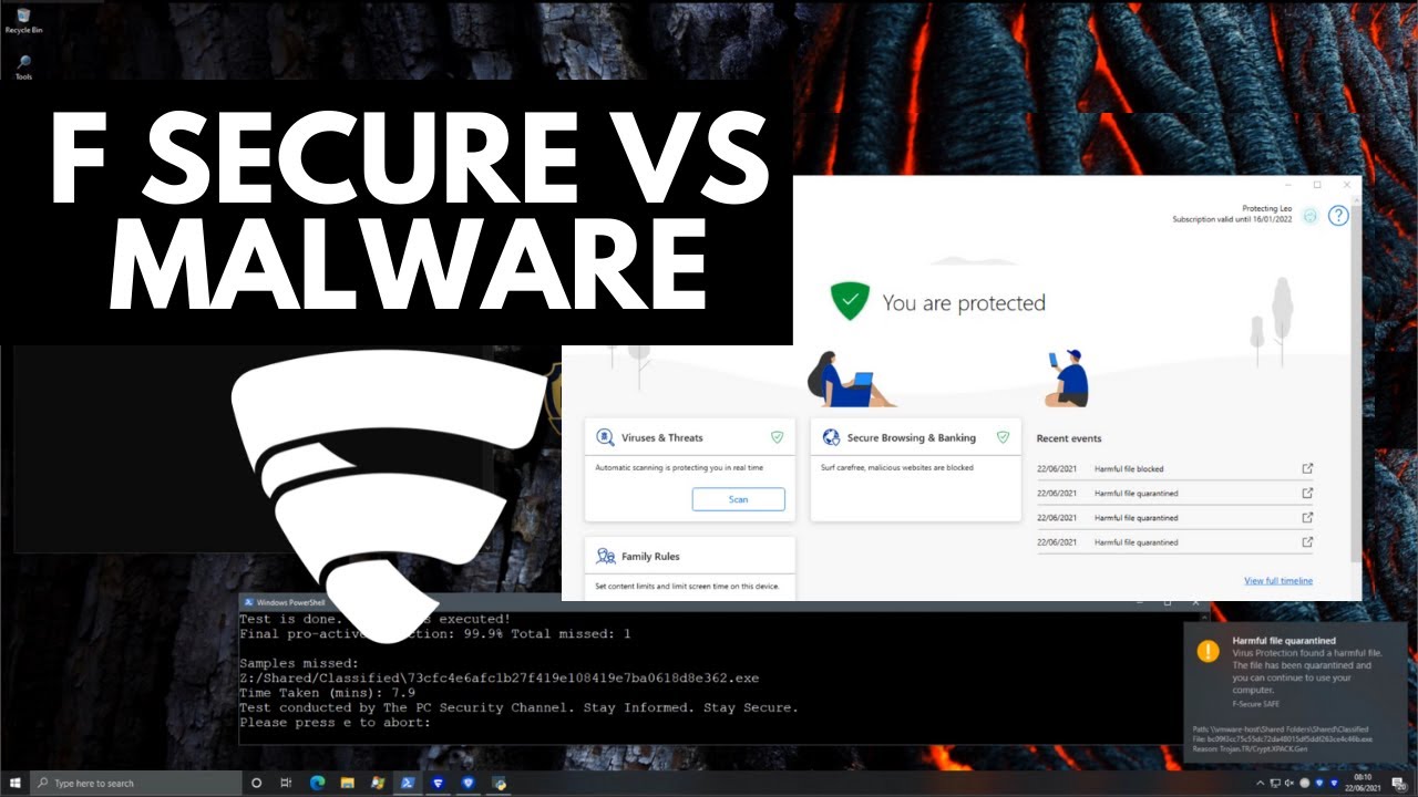 F Secure: Тестирование против вредоносного ПО