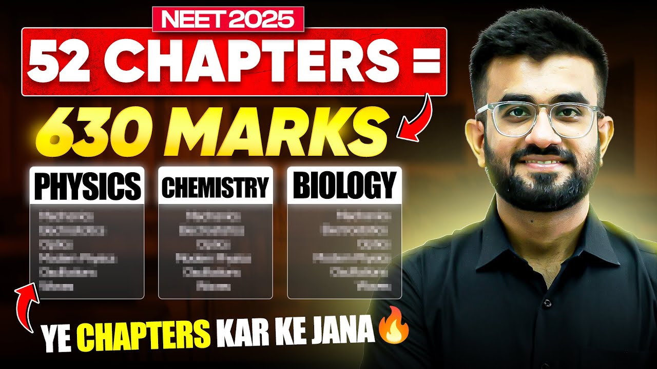 High Weightage Chapters for NEET 2025 | PCB | 630+ Marks Strategy