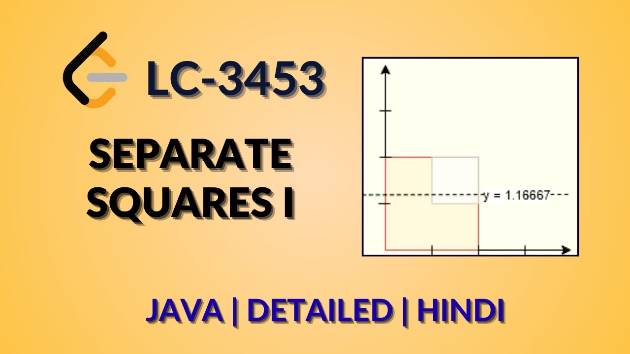 Separate Squares I Leetcode 3453 | Java Hindi