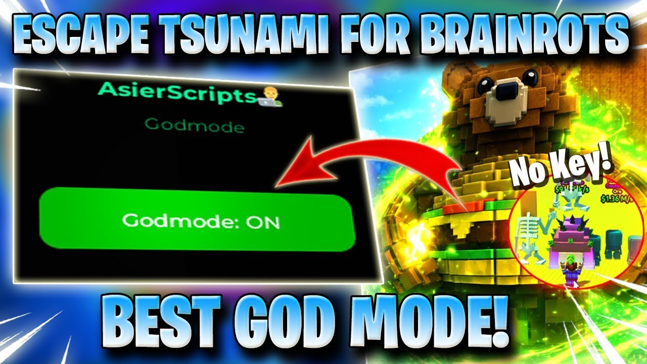 ESCAPE TSUNAMI FOR BRAINROTS SCRIPT *NO KEY* INVISIBLE, ANTI TSUNAMI, GOD MODE, ANTI HIT & MORE! ✅ 🌊