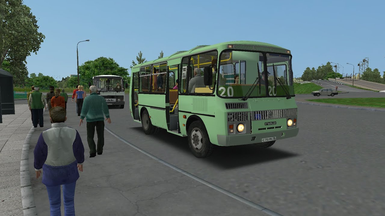 OMSI 2 ПАЗ 32054 Новосибирск маршрут 20 обратный рейс