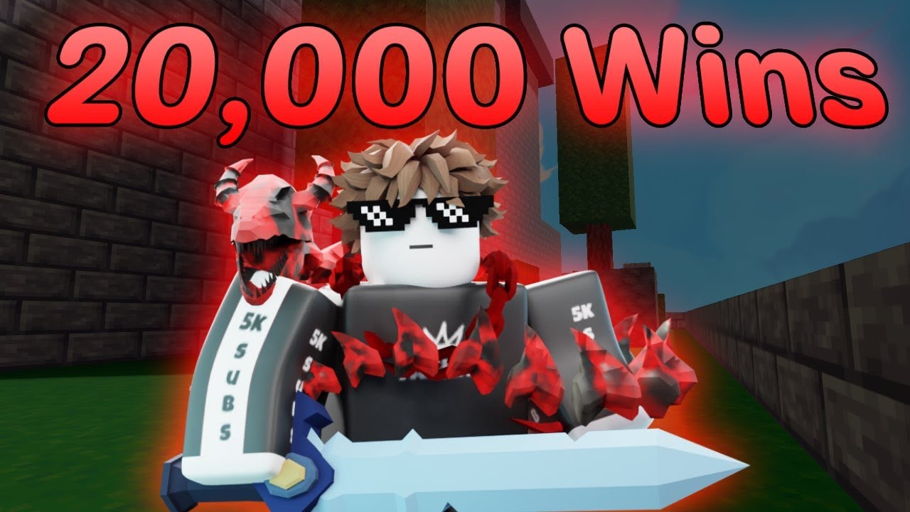 reaching 20k wins in Roblox Bedwars (skywars!!)