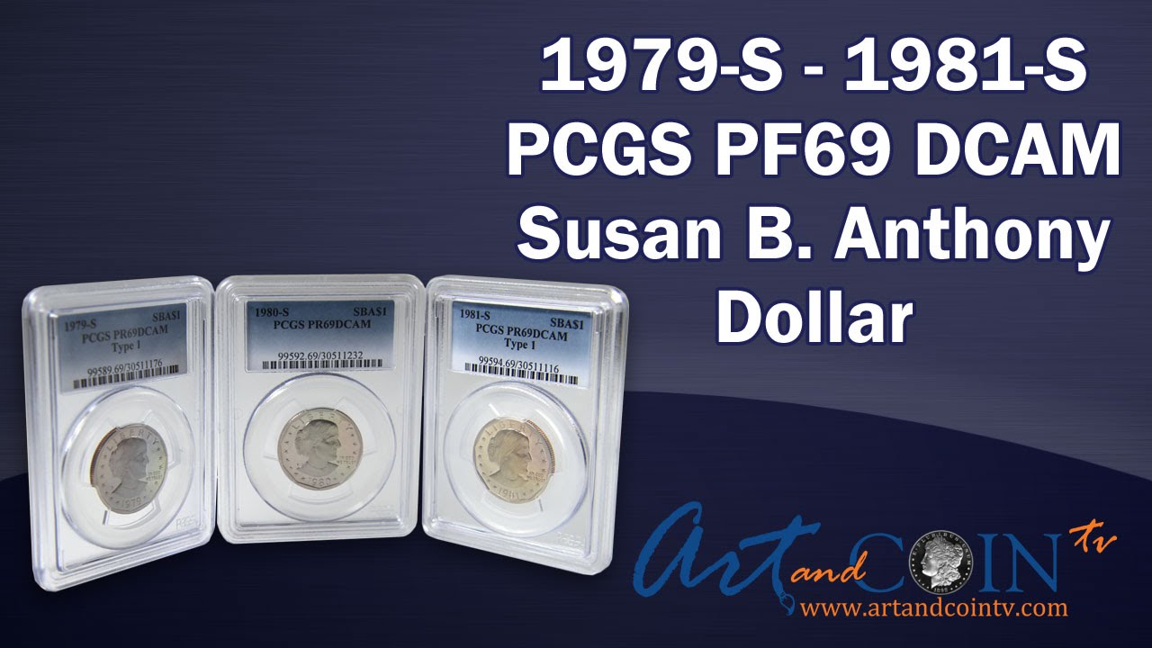 Set of 3: 1979-S - 1981-S PCGS PF69 Deep Cameo Susan B. Anthony Dollar