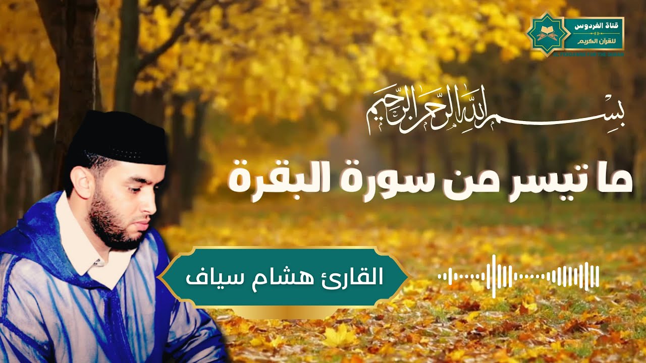 تلاوة مميزة للقارئ هشام سياف || ما تيسر من سورة البقرة  || 2024