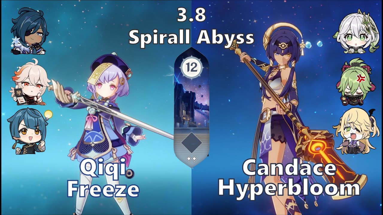 C5 Qiqi ft Kaeya Freeze & C6 Candace Hyperbloom | 3.8 Spirall Abyss
