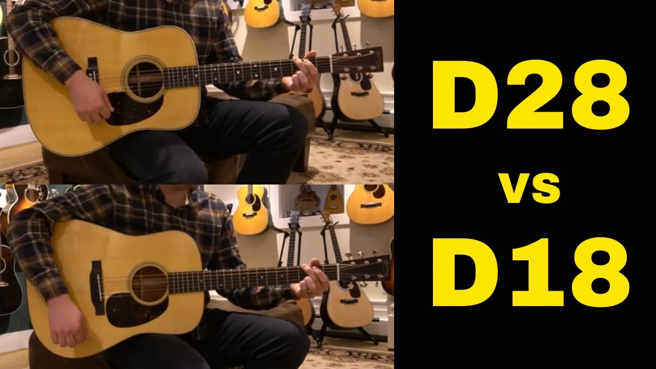 Martin D-28 vs Martin D-18 Acoustic Guitar Comparison