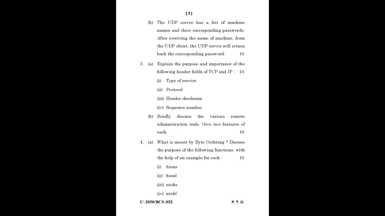 BCS - 052  December 2024 Question Paper