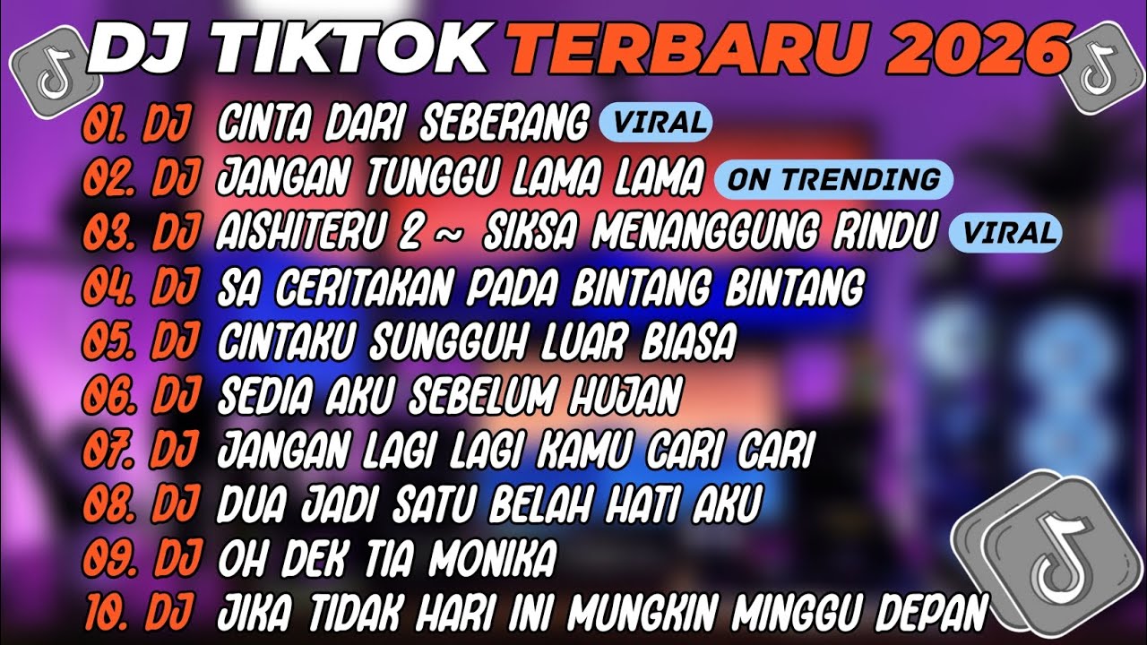 DJ TIKTOK TERBARU 2025🎵DJ CINTA DARI SEBERANG🎵DJ JANGAN TUNGGU LAMA LAMA🎵FULL ALBUM