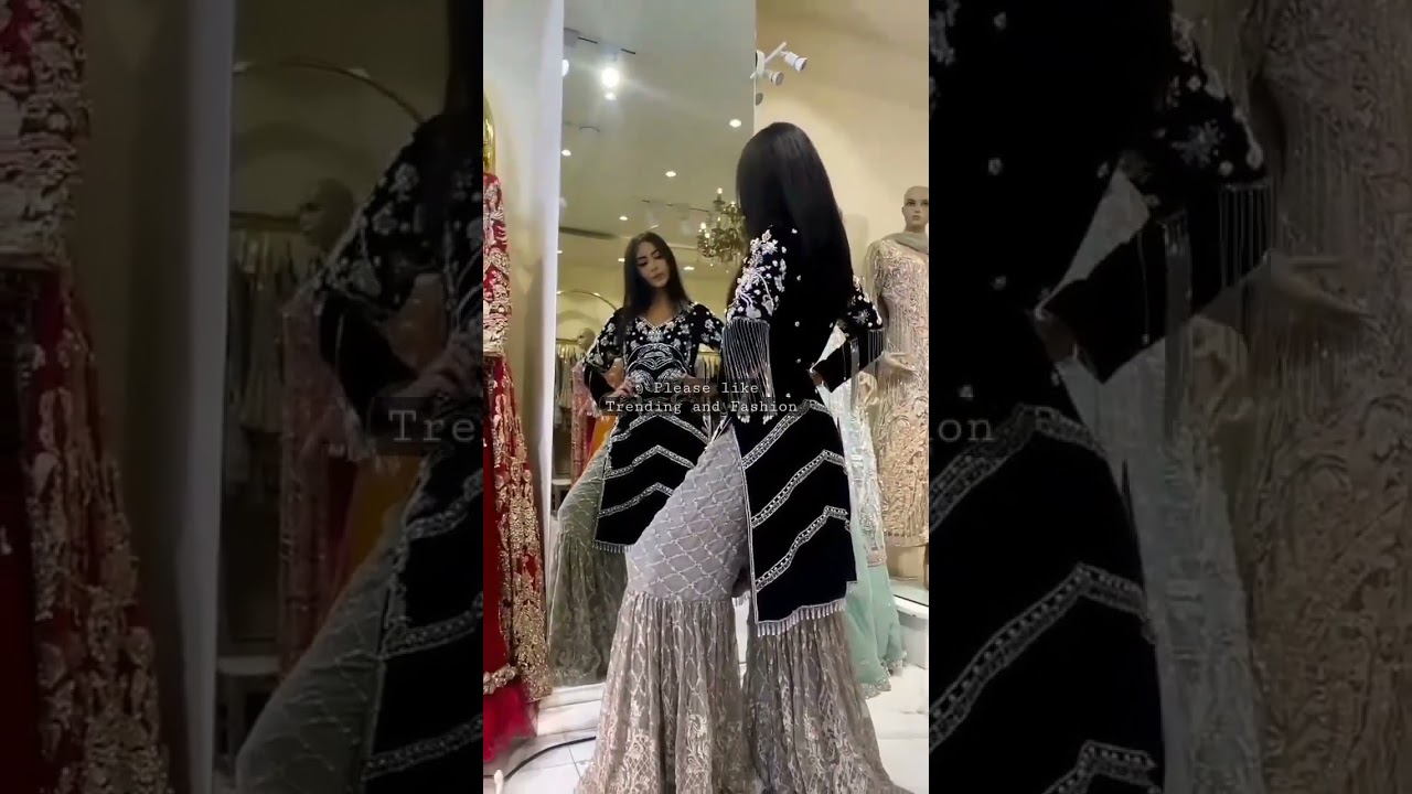 Crop top Sharara with Dupatta l #shorts #viral #outfit @Trending & Fashion 👍