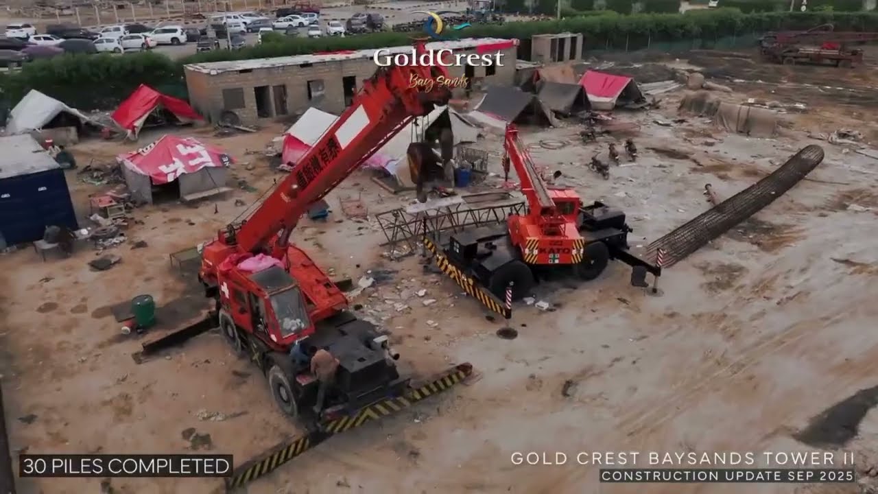 Construction Update | Gold Crest Bay Sands Tower 2 at HMR Waterfront, DHA Phase 8 Karachi