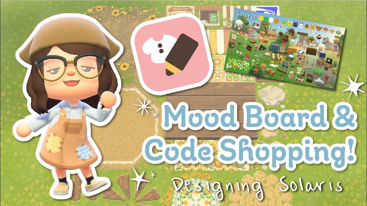Mood Board and Code Shopping for my Animal Crossing Island! | ACNH Let's Play (with commentary)