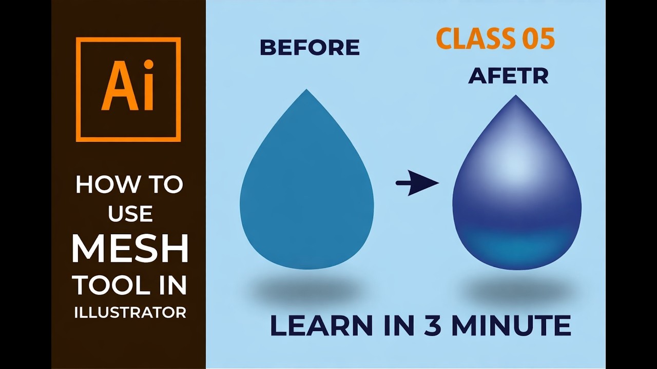 Adobe Illustrator - Mesh Tool Part 1 - Class 05