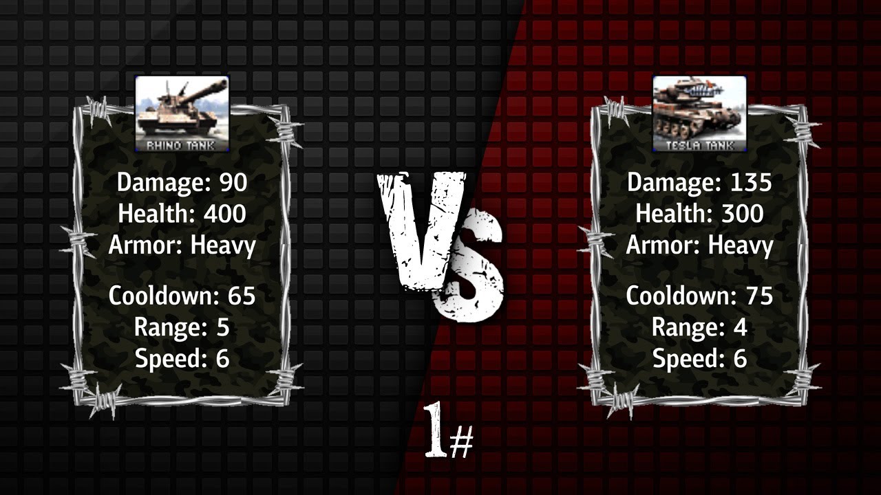 Red Alert 2: YR - Rhino vs Tesla [Battle] #1