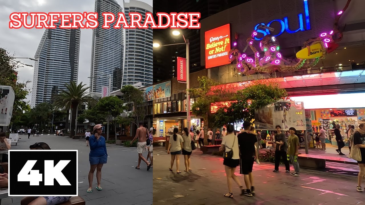 Exploring Surfer's Paradise, Gold Coast || [4K] Ambient Walk