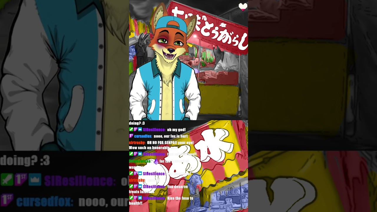 Pixelpaws Fox Valentine's - chat kisses Pixel | #pixelpawsfox on #Twitch #furry #vtuber #dadhumor