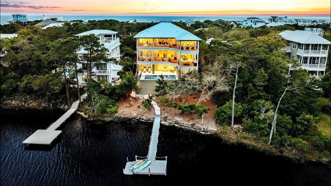 Santa Rosa Beach Florida House Tour - Waterfront Living Between Lake & Gulf